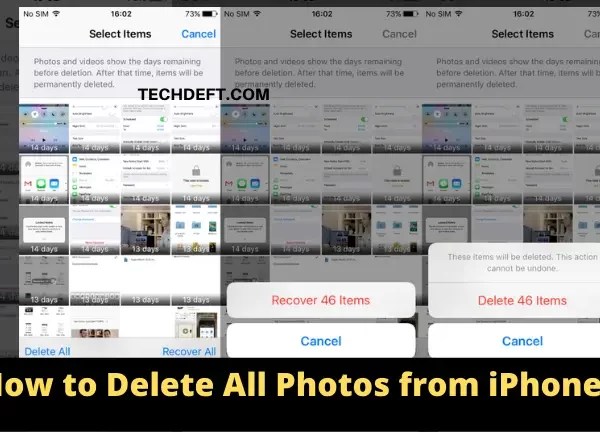 how to delete all photos from iphone
