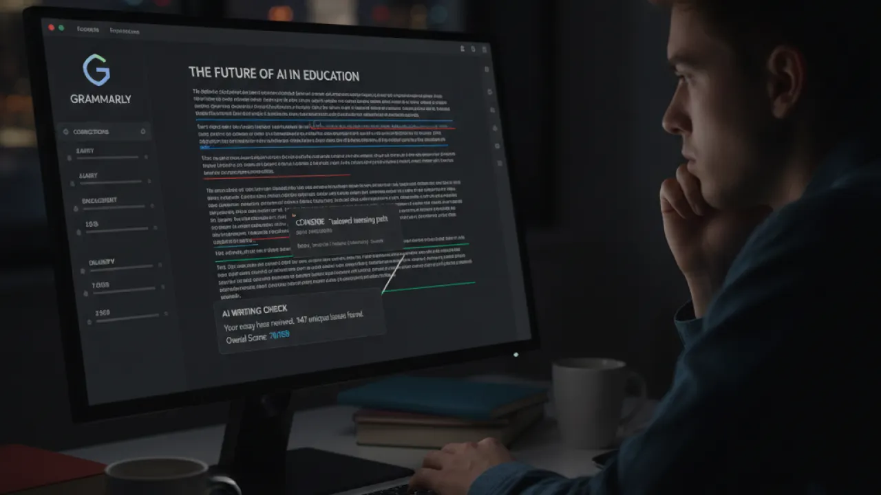 grammarly ai writing student