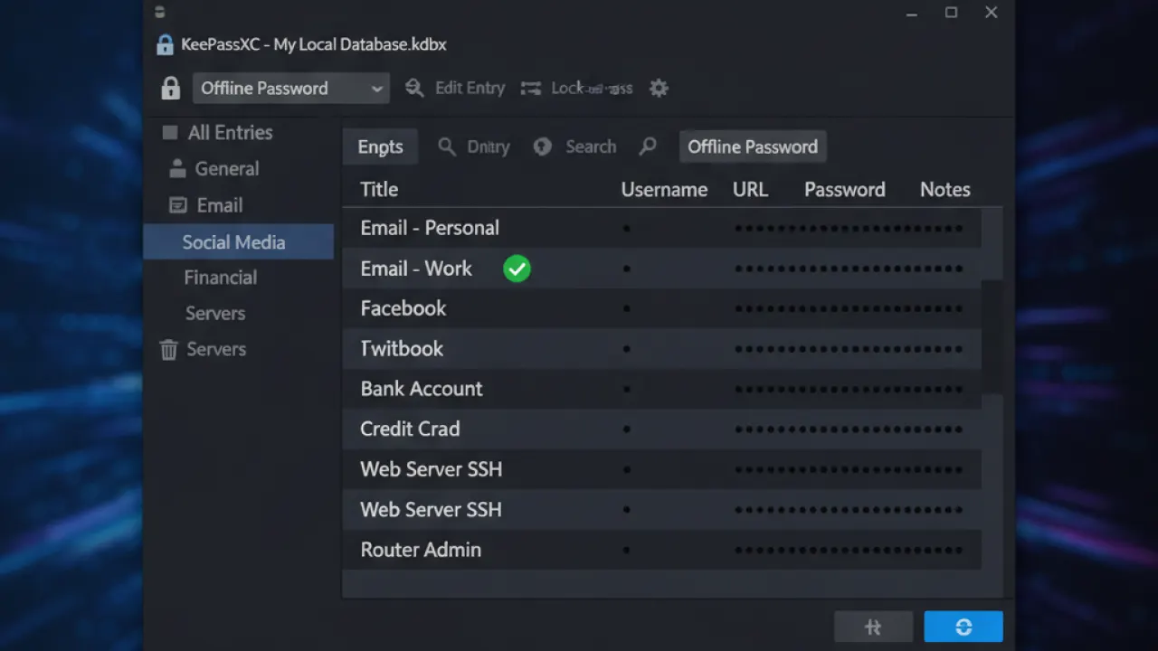 keepassxc local password manager 2026
