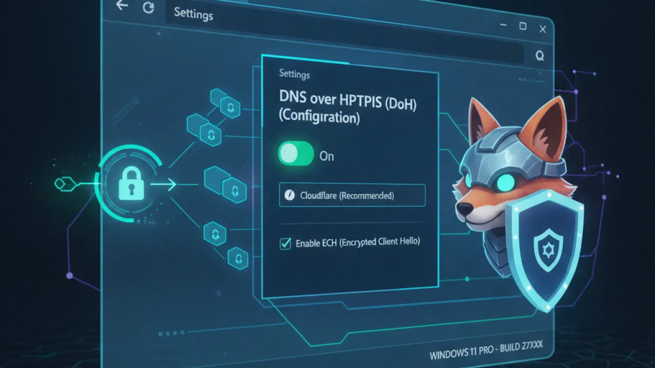 dns over https setup windows firefox 2026