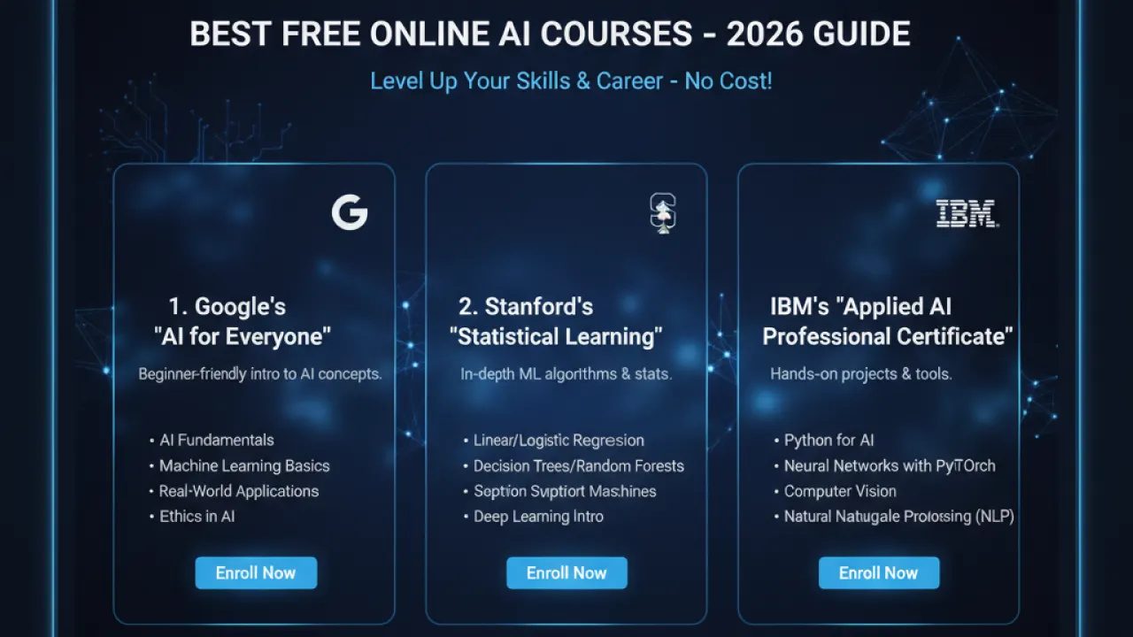 best free online courses learn ai 2026 guide 3