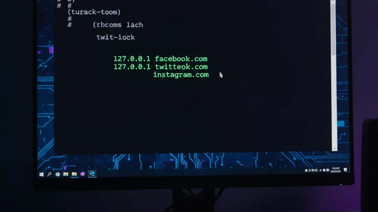 hosts file block website windows