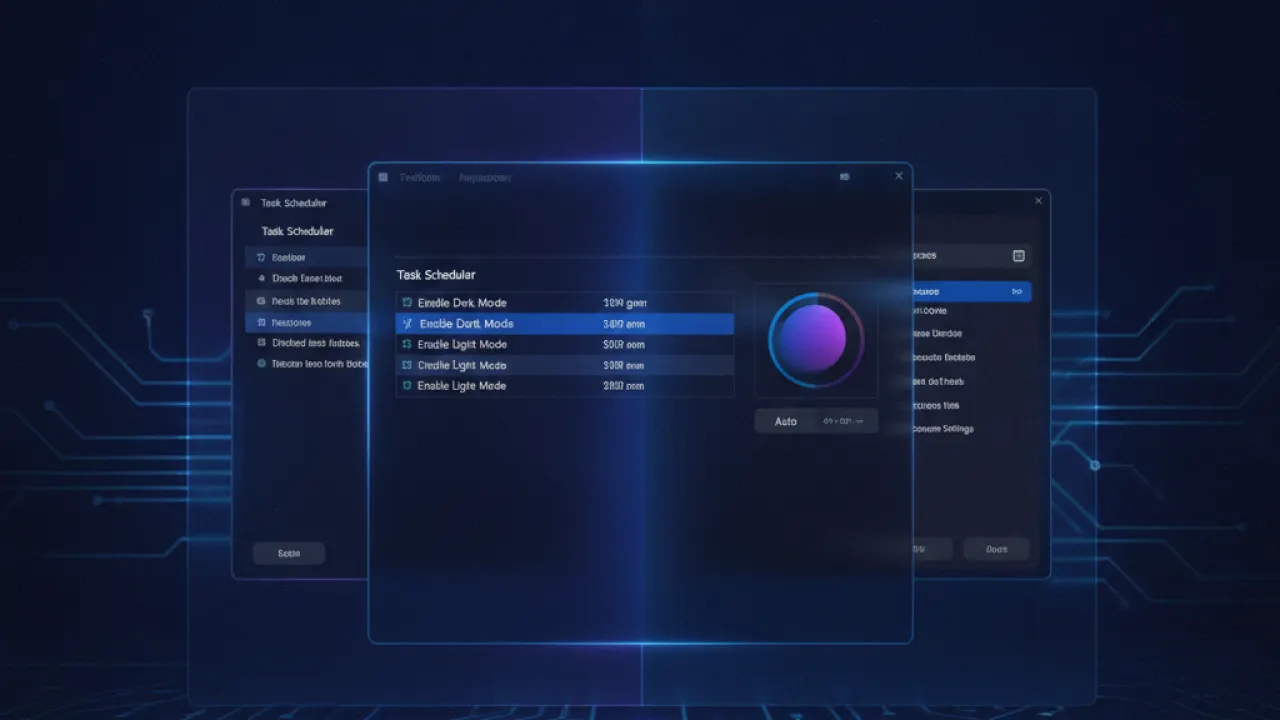 set up auto dark mode windows mac 2026