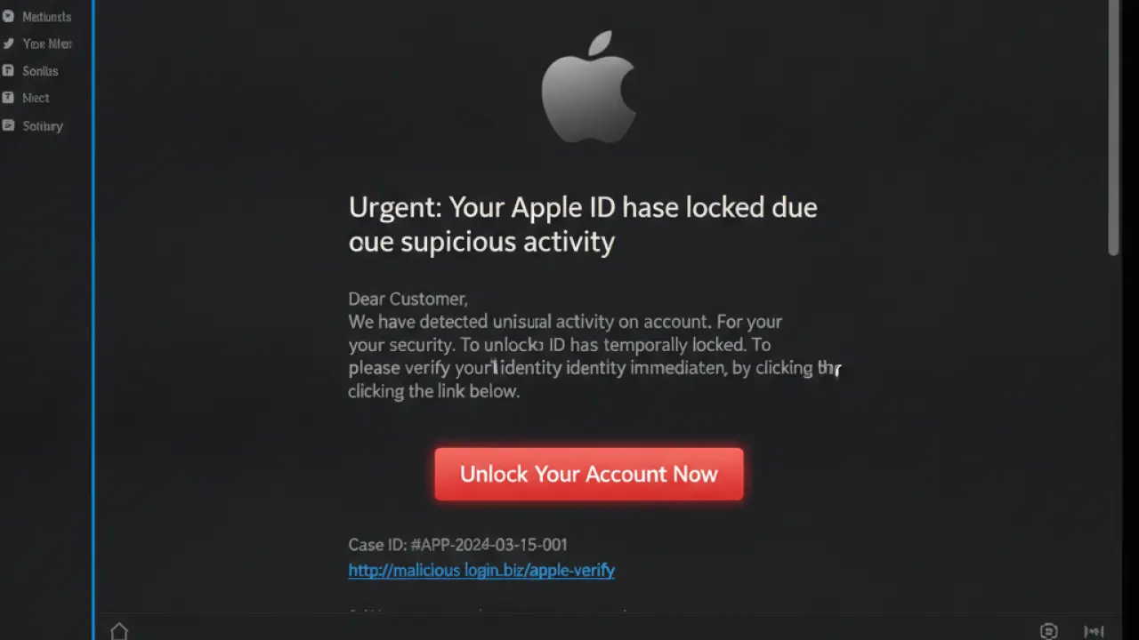 phishing email fake sender address
