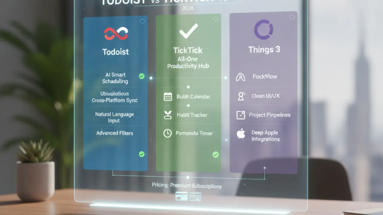 todoist vs ticktick vs things 2026