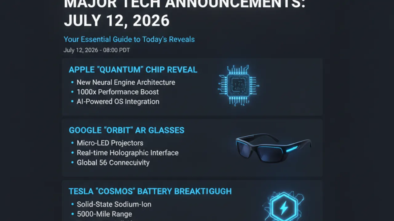 major tech announcements july 12 2026 guide 3