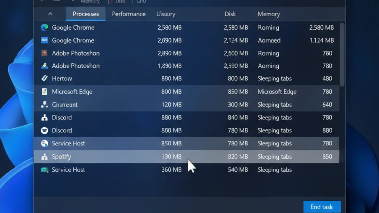 free up ram windows 11 without restarting