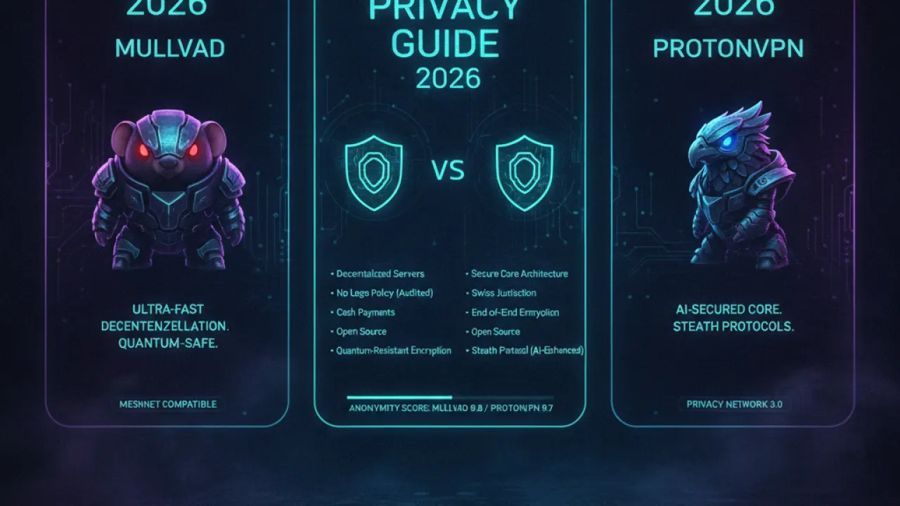 mullvad vs protonvpn privacy 2026 guide
