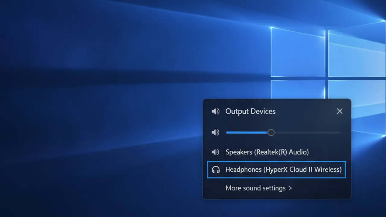 windows 11 sound output select