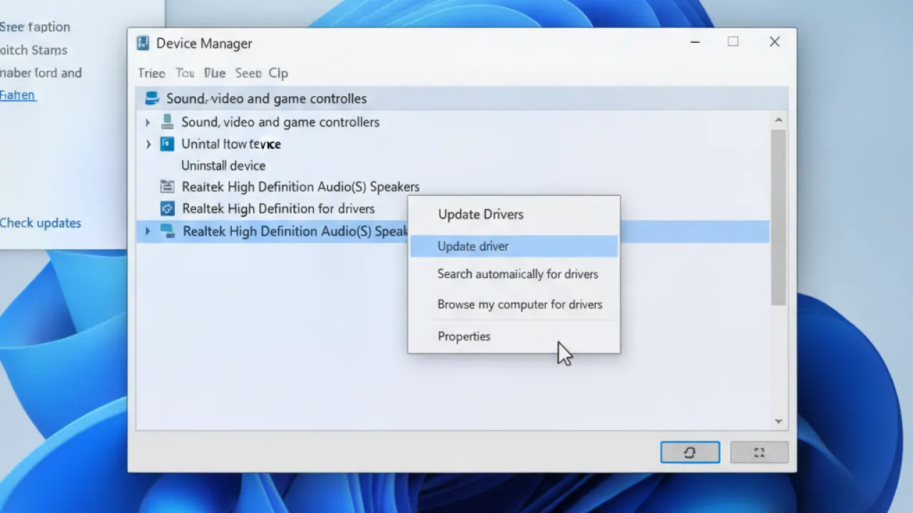 audio driver update windows 11