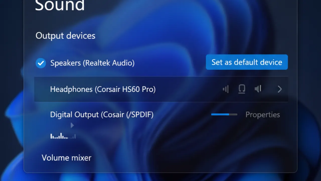 windows 11 playback devices settings