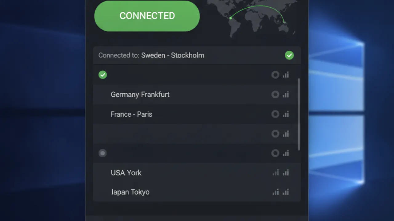 mullvad vpn app interface windows