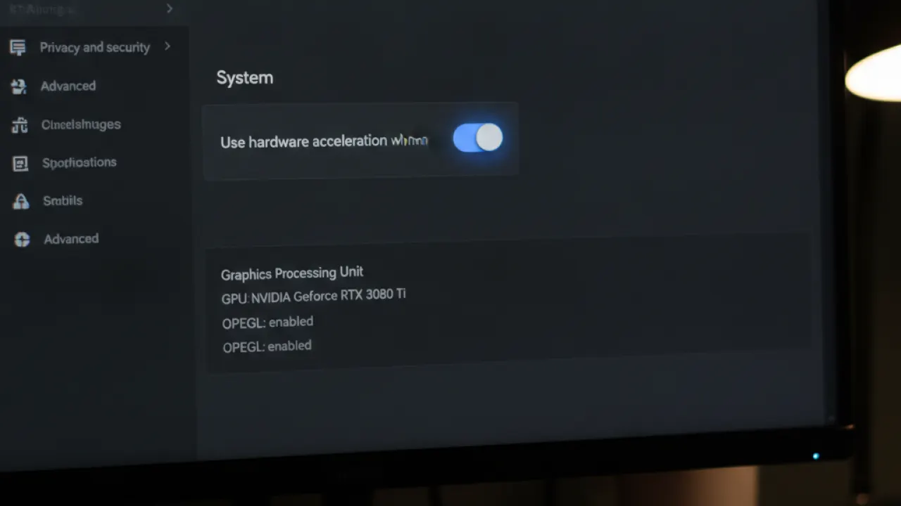 chrome hardware acceleration settings