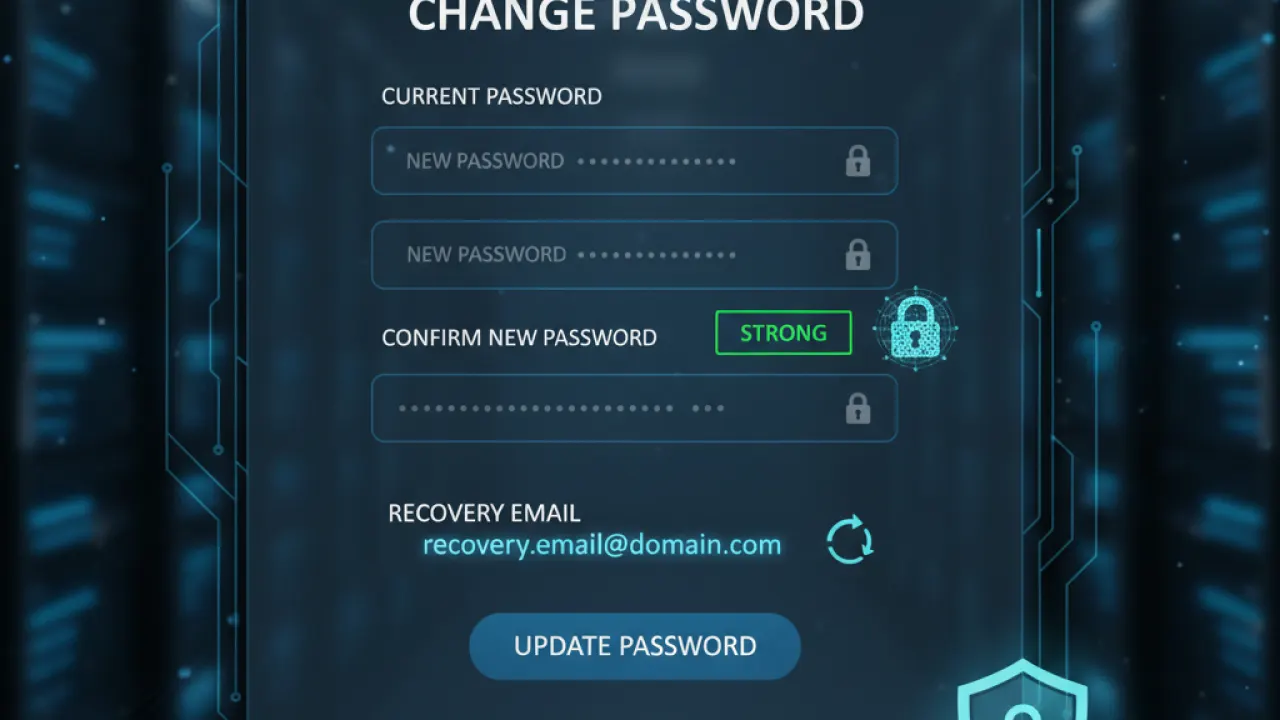 change email password security steps