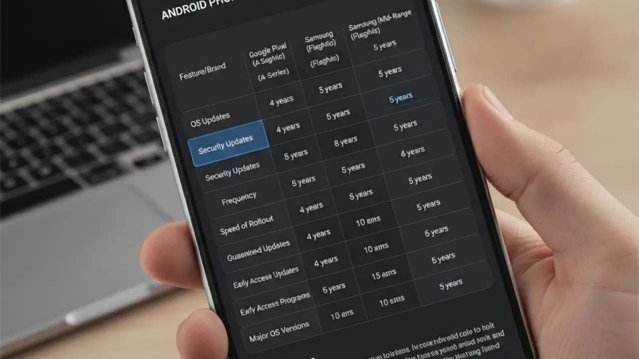 android software support years comparison