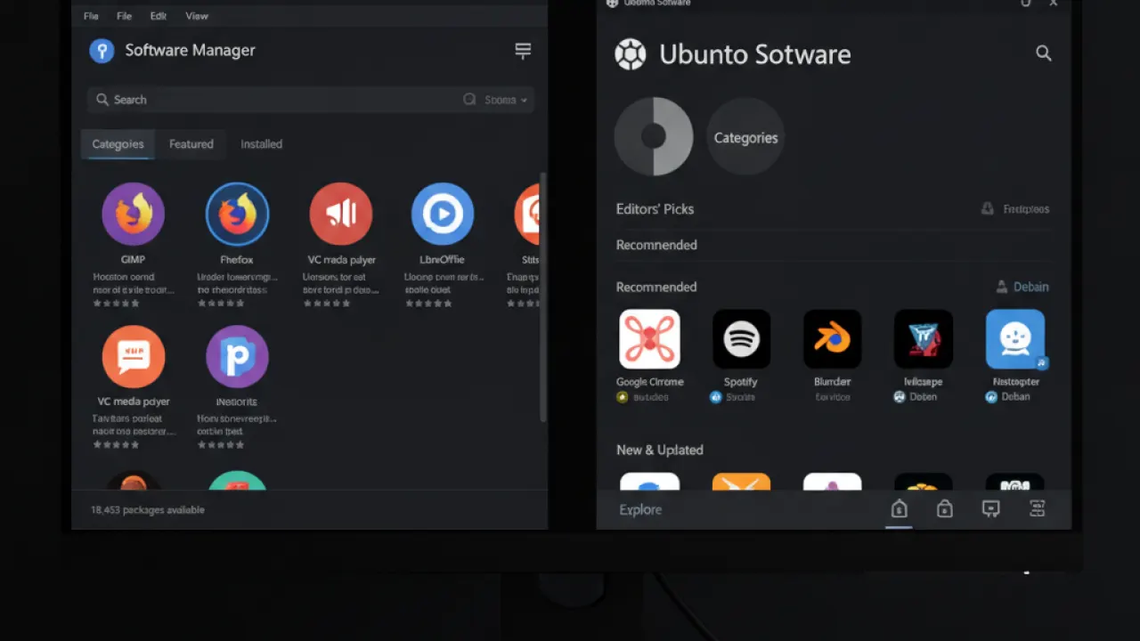 linux mint software manager vs ubuntu