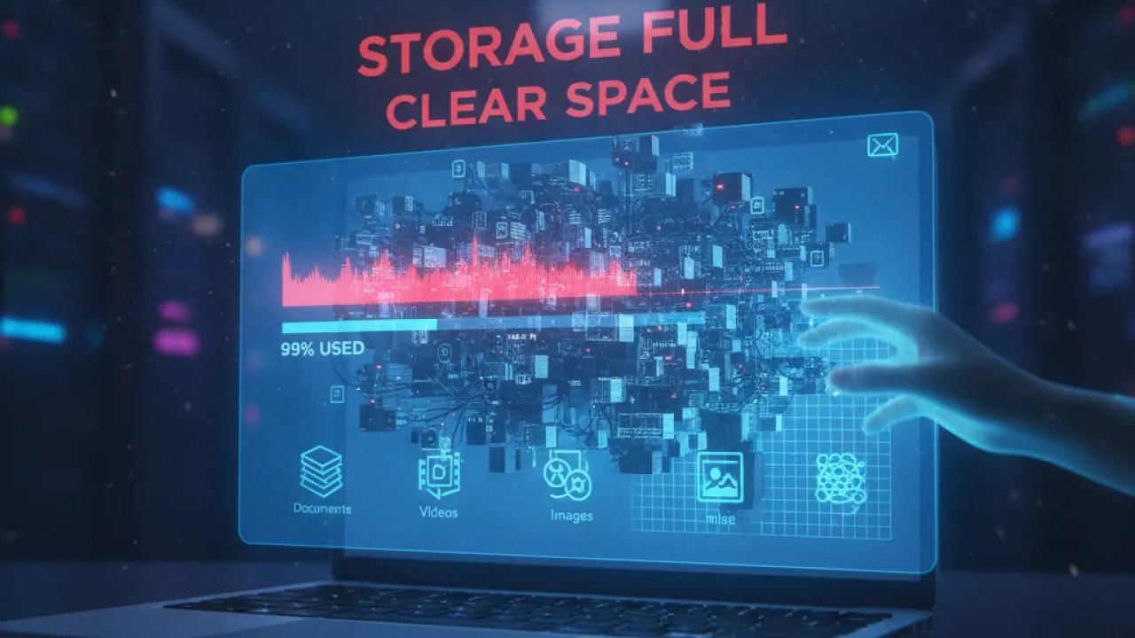 laptop storage clear space speed