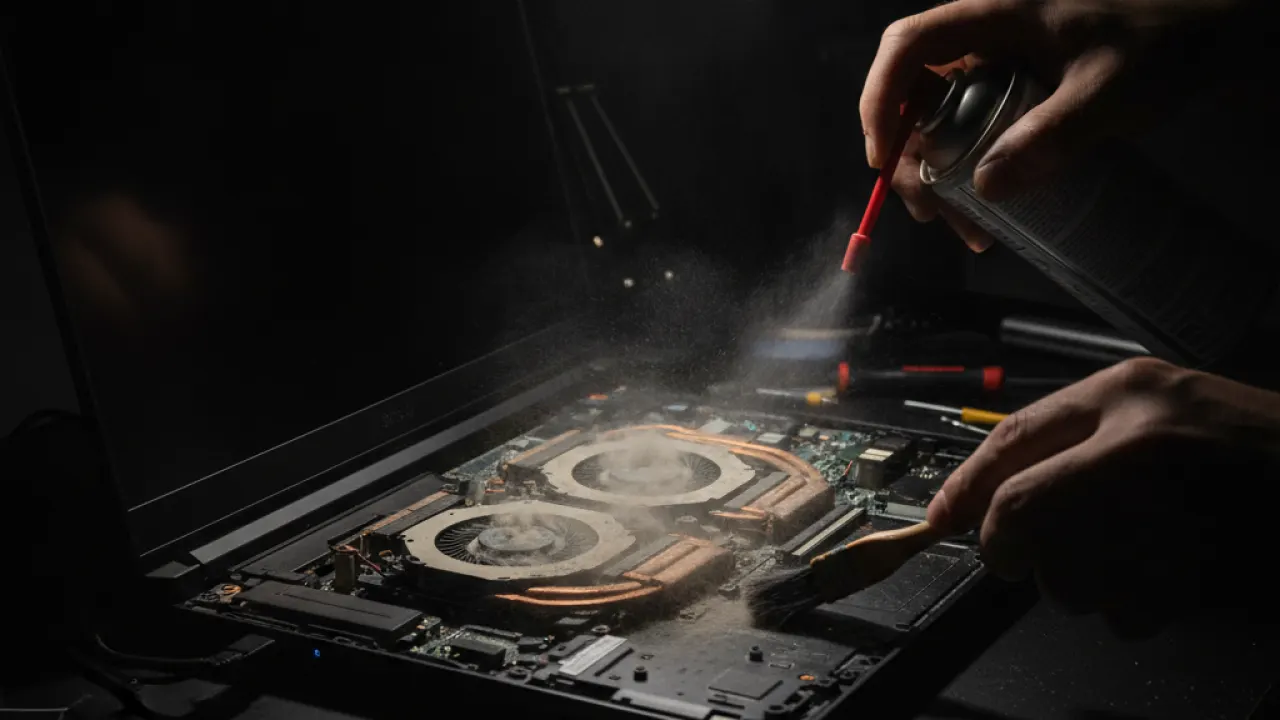 laptop overheating thermal paste clean