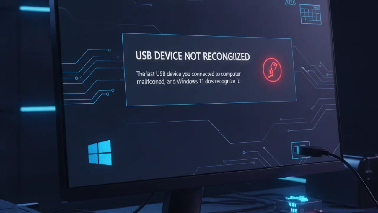 usb not recognized windows 11