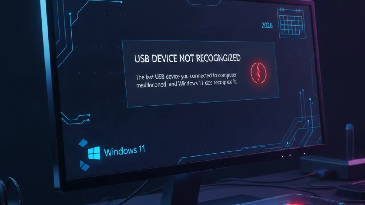 usb not recognized windows 11