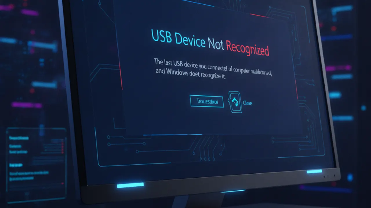 usb not recognized windows 11