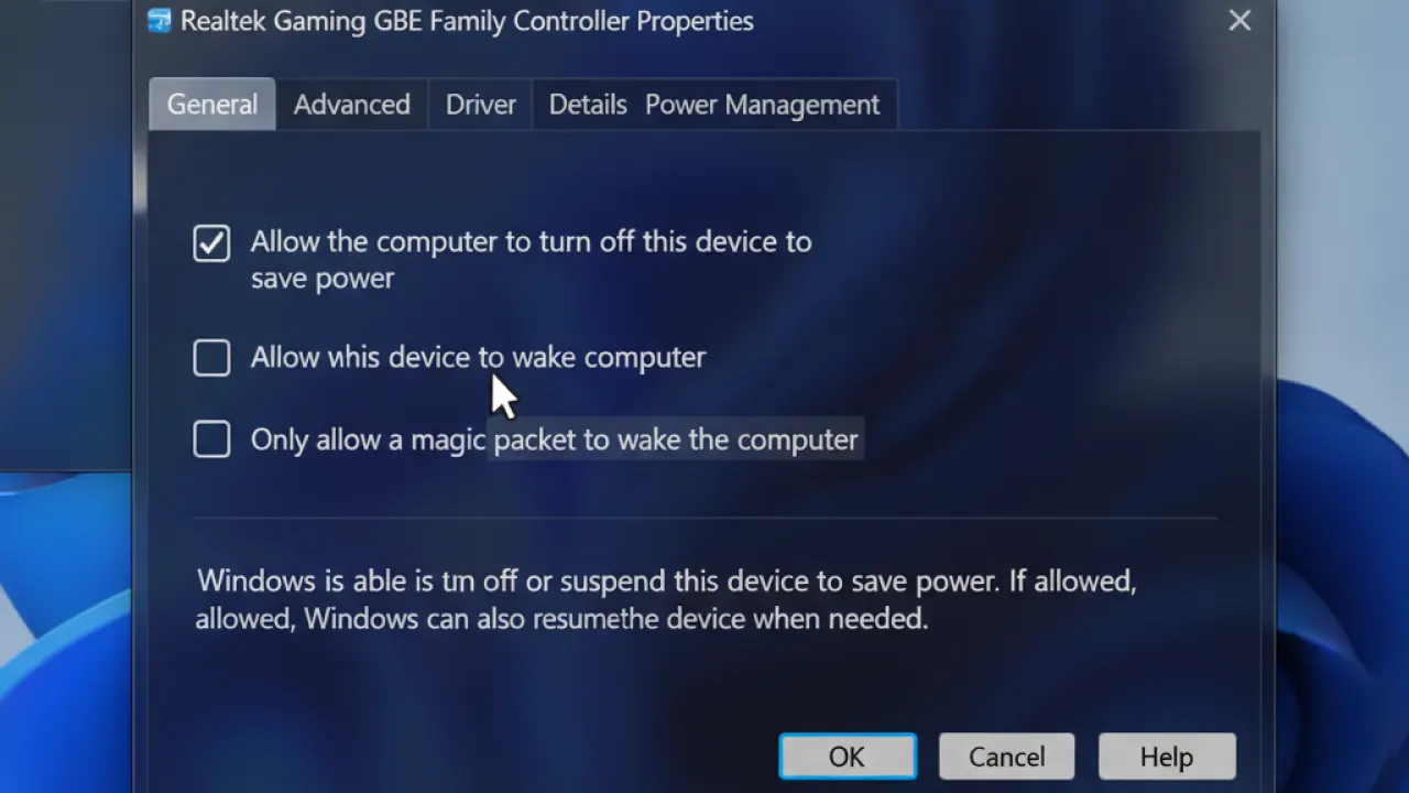 windows 11 wifi power saving settings