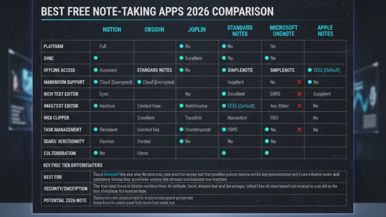 best free note taking apps 2026 guide 4